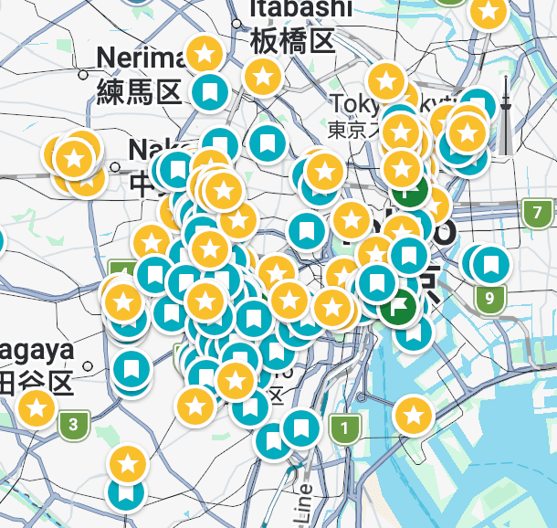 Google Maps cluttered with starred places